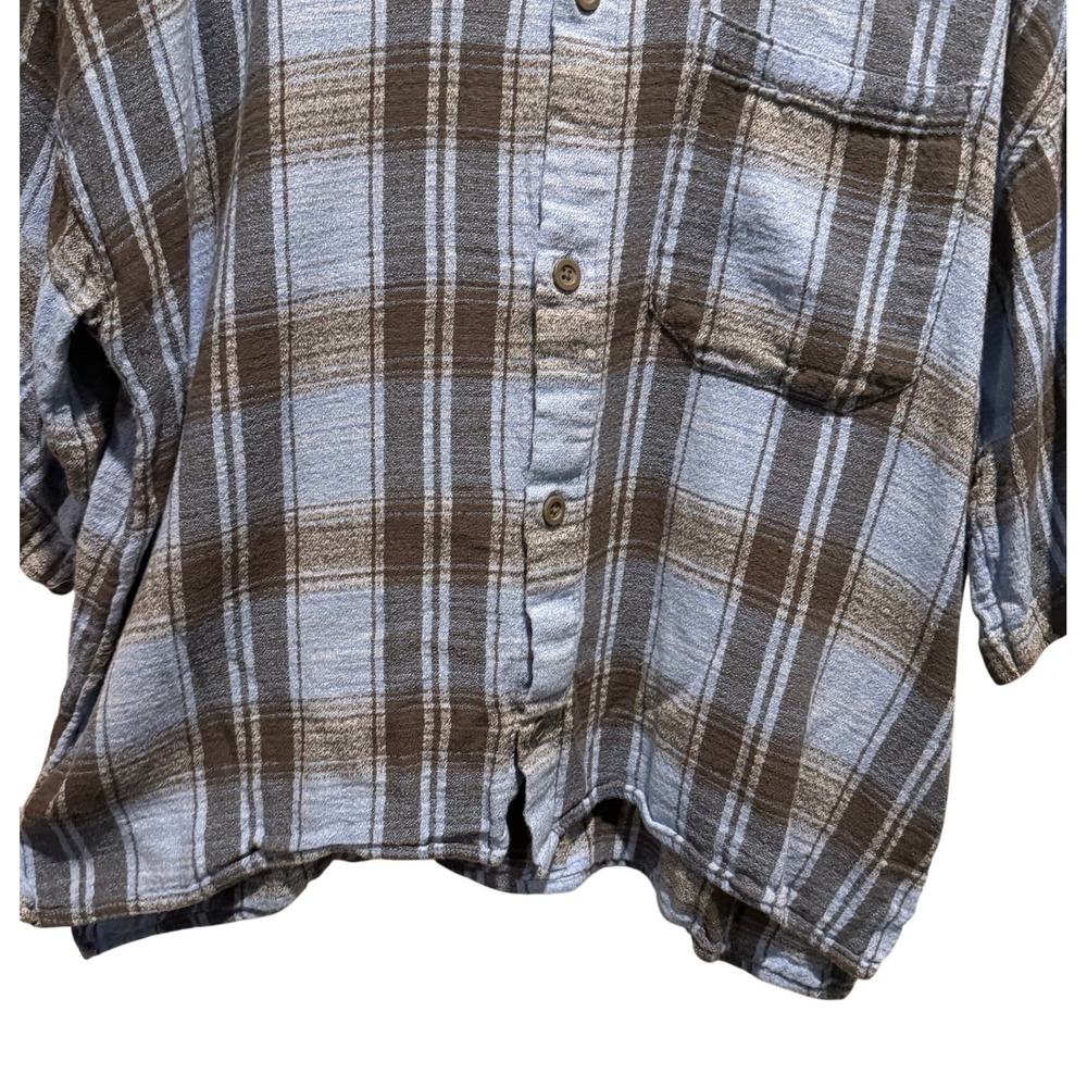 BDG Urban Outfitters Women's M Blue Plaid Button Down Oversized Boxy Grunge - Picture 4 of 8